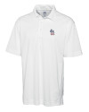 St. Louis Cardinals Stars & Stripes Cutter & Buck Genre Textured Solid Mens Polo White Mannequin Thumbnail Image