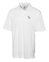 Tampa Bay Rays Stars & Stripes Cutter & Buck Genre Textured Solid Mens Polo White Mannequin Thumbnail Image