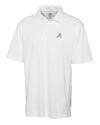 Atlanta Braves Stars & Stripes Cutter & Buck Genre Textured Solid Mens Polo White Mannequin Thumbnail Image