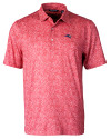 New England Patriots Americana Cutter & Buck Pike Constellation Print Stretch Mens Polo Red Mannequin Thumbnail Image