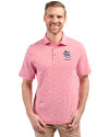 St. Louis Cardinals Stars & Stripes Cutter & Buck Virtue Eco Pique Botanical Print Recycled Mens Polo Red Front Thumbnail Image