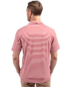 Colorado Rockies Stars & Stripes Cutter & Buck Virtue Eco Pique Stripe Recycled Mens Polo Cardinal Red Back Thumbnail Image