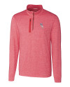 Chicago White Sox Stars & Stripes Cutter & Buck Stealth Heathered Quarter Zip Mens Pullover Cardinal Red Mannequin Thumbnail Image