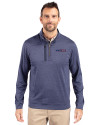 San Francisco 49ers Americana Cutter & Buck Stealth Heathered Quarter Zip Mens Pullover Liberty Navy Front Thumbnail Image