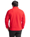 Milwaukee Brewers Stars & Stripes Cutter & Buck Cascade Eco Fleece Mens Quarter Zip Jacket Red/Navy Blue Back Thumbnail Image