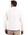 Milwaukee Brewers Stars & Stripes Cutter & Buck Cascade Eco Fleece Mens Quarter Zip Jacket Shell/Navy Blue Back Thumbnail Image