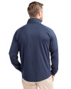 Seattle Seahawks Americana Cutter & Buck Adapt Eco Knit Hybrid Recycled Mens Quarter Zip Navy Blue Back Thumbnail Image