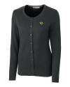 Jacksonville Jaguars Cutter & Buck Womens Lakemont Cardigan Sweater Charcoal Heather Mannequin Thumbnail Image