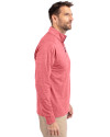 New England Patriots Americana Cutter & Buck Adapt Eco Knit Heather Mens Big & Tall Quarter Zip Pullover Cardinal Red Heather Side Thumbnail Image