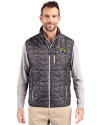 Jacksonville Jaguars Cutter & Buck Rainier PrimaLoft® Mens Eco Insulated Full Zip Printed Puffer Vest Black Front Thumbnail Image