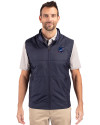 Miami Dolphins Americana Cutter & Buck Stealth Hybrid Quilted Mens Windbreaker Vest Liberty Navy Front Thumbnail Image