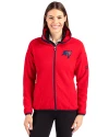 Tampa Bay Buccaneers Americana Cutter & Buck Cascade Eco Fleece Womens Full Zip Jacket Red/Navy Blue Front Thumbnail Image