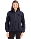 Minnesota Vikings Americana Cutter & Buck Charter Eco Recycled Womens Anorak Jacket Navy Blue Front Thumbnail Image