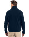 Pittsburgh Steelers Americana Cutter & Buck Cascade Eco Sherpa Fleece Mens Big & Tall Quarter Zip Jacket Navy Blue Back Thumbnail Image