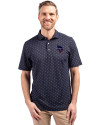 Minnesota Vikings Americana Cutter & Buck Virtue Eco Pique Tile Print Recycled Mens Polo Navy Blue Front Thumbnail Image