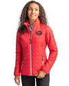 San Francisco 49ers Historic Cutter & Buck Rainier PrimaLoft®  Womens Eco Insulated Full Zip Puffer Jacket Red Front Thumbnail Image