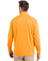 Tampa Bay Buccaneers Historic Cutter & Buck Adapt Eco Knit Stretch Recycled Mens Quarter Zip Pullover Orange Burst Back Thumbnail Image