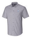 Tennessee Titans Historic Cutter & Buck Stretch Oxford Mens Short Sleeve Dress Shirt Charcoal Mannequin Thumbnail Image