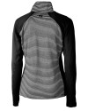 Tampa Bay Buccaneers Historic Cutter & Buck Forge Tonal Stripe Stretch Half Zip Womens Top Black Mannequin Back Thumbnail Image