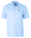Tennessee Titans Historic Cutter & Buck Pike Constellation Print Stretch Mens Polo Atlas Light Blue Mannequin Thumbnail Image