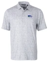 Seattle Seahawks Historic Cutter & Buck Pike Constellation Print Stretch Mens Polo Polished Medium Gray Mannequin Thumbnail Image
