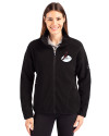 Arizona Cardinals Historic Cutter & Buck Cascade Eco Fleece Womens Full Zip Jacket Black Front Thumbnail Image