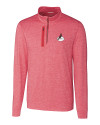Arizona Cardinals Historic Cutter & Buck Stealth Heathered Quarter Zip Mens Pullover Cardinal Red Mannequin Thumbnail Image