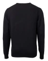 Tampa Bay Buccaneers Historic Cutter & Buck Lakemont Tri-Blend Mens V-Neck Pullover Sweater Black Mannequin Back Thumbnail Image
