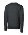 Tampa Bay Buccaneers Historic Cutter & Buck Lakemont Tri-Blend Mens V-Neck Pullover Sweater Charcoal Heather Mannequin Back Thumbnail Image
