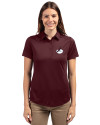 Arizona Cardinals Historic Cutter & Buck Prospect Recycled Featherlight Stretch Womens Polo Bordeaux Front Thumbnail Image