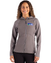 Seattle Seahawks Historic Cutter & Buck Adapt Recycled Soft Knit Stretch Womens Hybrid Full Zip Jacket Elemental Grey Front Thumbnail Image