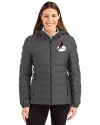 Arizona Cardinals Historic Cutter & Buck Mission Ridge Repreve® Eco Insulated Womens Puffer Jacket Elemental Grey Front Thumbnail Image