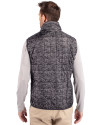 Tampa Bay Buccaneers Historic Cutter & Buck Rainier PrimaLoft® Mens Eco Insulated Full Zip Printed Puffer Vest Black Back Thumbnail Image