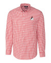 Arizona Cardinals Historic Cutter & Buck Easy Care Stretch Gingham Mens Big and Tall Long Sleeve Dress Shirt Cardinal Red Mannequin Thumbnail Image
