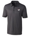 Arizona Cardinals Historic Cutter & Buck Pike Mini Pennant Print Stretch Mens Polo Black Mannequin Thumbnail Image