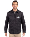 Arizona Cardinals Historic Cutter & Buck Rainier PrimaLoft® Mens Big and Tall Eco Insulated Quilted Shirt Jacket Black Front Thumbnail Image