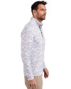 San Francisco 49ers Historic Cutter & Buck Traverse Stretch Eco Camo Print Quarter Zip Mens Pullover Charcoal Side Thumbnail Image