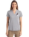 Arizona Cardinals Historic Cutter & Buck Forge Eco Heathered Stretch Womens Blade Top Polished Heather Front Thumbnail Image