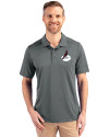 Arizona Cardinals Historic Cutter & Buck Prospect Eco Textured Stretch Recycled Mens Short Sleeve Polo Elemental Grey Front Thumbnail Image
