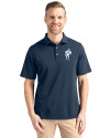 Tennessee Titans Historic Cutter & Buck Virtue Eco Pique Recycled Mens Big and Tall Polo Navy Blue Front Thumbnail Image