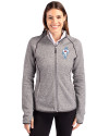 Tennessee Titans Historic Cutter & Buck Mainsail Full Zip Hooded Womens Jacket Polished Heather Front Thumbnail Image