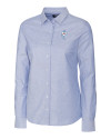 Tennessee Titans Historic Cutter & Buck Stretch Oxford Womens Long Sleeve Dress Shirt Light Blue Mannequin Thumbnail Image