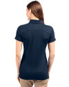 New York Giants Historic Cutter & Buck Advantage Eco Tri-Blend Pique Womens Polo Liberty Navy Back Thumbnail Image