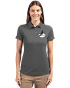 Arizona Cardinals Historic Cutter & Buck Advantage Eco Tri-Blend Pique Womens Polo Elemental Grey Front Thumbnail Image