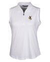 Pittsburgh Steelers Historic Cutter & Buck Forge Stretch Womens Sleeveless Polo White Mannequin Thumbnail Image