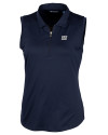 New York Giants Historic Cutter & Buck Forge Stretch Womens Sleeveless Polo Liberty Navy Mannequin Thumbnail Image