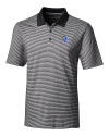 Los Angeles Rams Historic Cutter & Buck Forge Tonal Stripe Stretch Mens Big and Tall Polo Black Mannequin Thumbnail Image