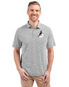 Arizona Cardinals Historic Cutter & Buck Virtue Eco Pique Botanical Print Recycled Mens Polo Black Front Thumbnail Image