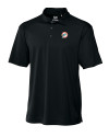Miami Dolphins Historic Cutter & Buck CB Drytec Genre Textured Solid Mens Big and Tall Polo Black Mannequin Thumbnail Image