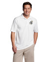 New Orleans Saints Historic Cutter & Buck CB Drytec Genre Textured Solid Mens Big and Tall Polo White Front Thumbnail Image
